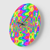 Horloge murale de l'art psychédélique coloré (Angle)