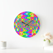 Horloge murale de l'art psychédélique coloré (Maison)