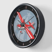 Horloge murale de l'avion acrobatique super-décath (Angle)