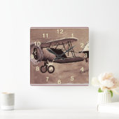 Horloge murale de l'avion vintage (Maison)