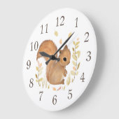Horloge murale de l'écureuil animal du bois (Angle)