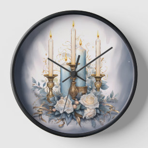Horloge murale de l'élégance hivernale