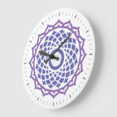 Horloge murale de l'énergie Chakra de la Couronne (Angle)