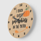 Horloge murale de l'enseignant d'automne (Angle)