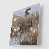 Horloge murale de l'heure des collations d'oies ca (Angle)