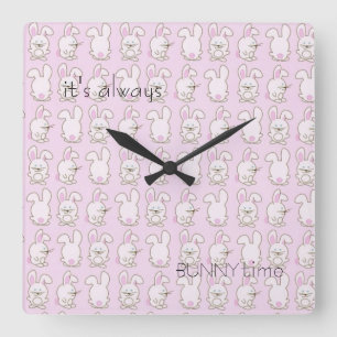 Horloge murale de l'heure du lapin
