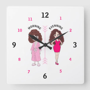 Horloge murale de l'humeur des femmes drôles