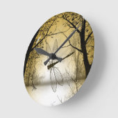 Horloge murale de libellules (Angle)