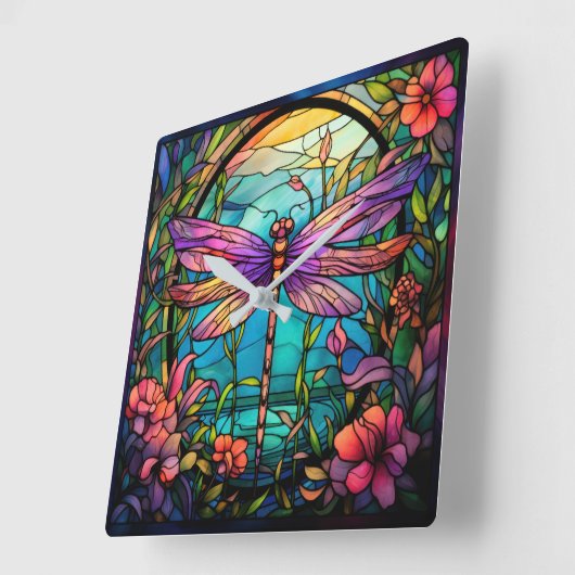 Horloge murale de libellules (Angle)