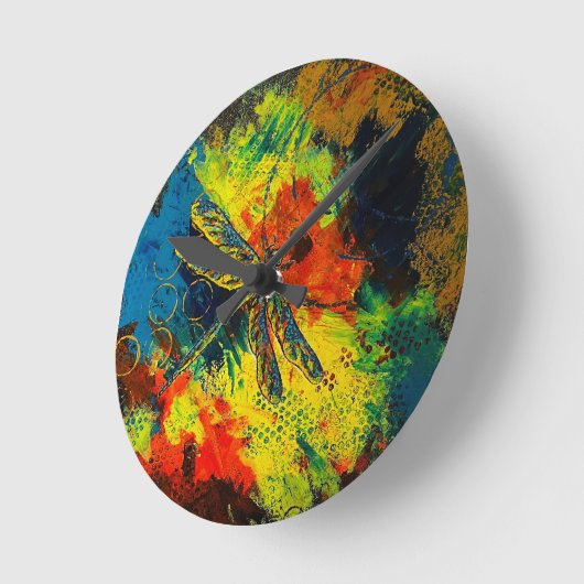 Horloge murale de libellules (Angle)