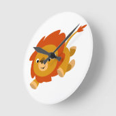 Horloge murale de Lion Cartoon Rapide (Angle)