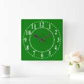 Horloge murale de look vert foncé (Maison)
