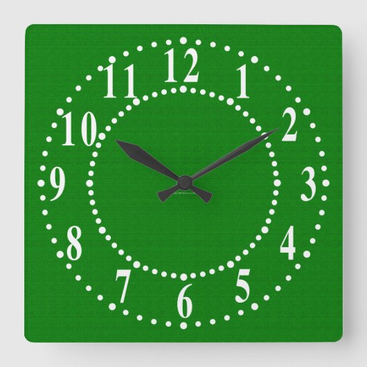 Horloge murale de look vert foncé (Recto)