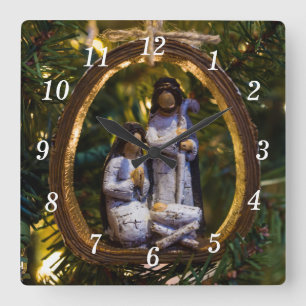 Horloge murale de l'ornement de la nativité
