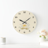 Horloge murale de Lotus blanc (Maison)