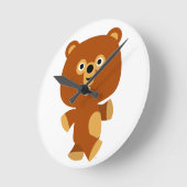 Horloge murale de l'ours de caricature assertive m (Angle)