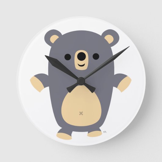 Horloge murale de l'ours de grand bleu (Recto)