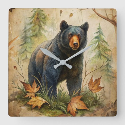 Horloge murale de l'ours des bois (Recto)
