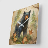 Horloge murale de l'ours des bois (Angle)