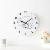 Horloge murale de l'ours polaire (Maison)