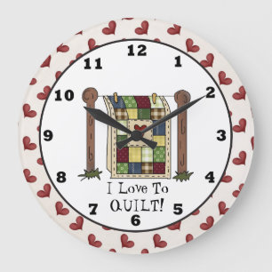 Horloge murale de Love Quilting