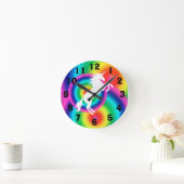 Horloge murale de l'Unicorne arc-en-ciel (Maison)