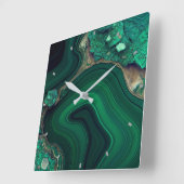 Horloge murale de Malachite (Angle)