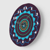 Horloge murale de mandala (Angle)