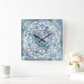 Horloge murale de mandala de Bohême (Maison)