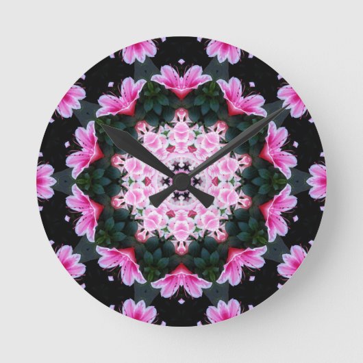 Horloge murale de mandala de fleur (Recto)