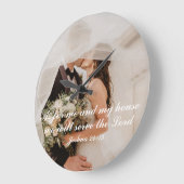 Horloge murale de mariage avec Écriture chrétienne (Angle)