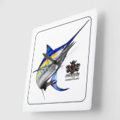 Horloge murale de Marlin bleu de hors-la-loi (Angle)