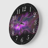 Horloge murale de mélomanes de joueur de guitare (Angle)