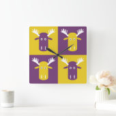 Horloge murale de Moose Head Pop Art (Maison)