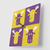 Horloge murale de Moose Head Pop Art (Angle)