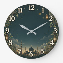 Horloge murale de mosquée islamique | Nuit de Rama