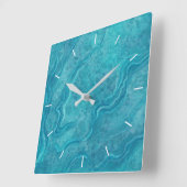 Horloge murale de Motif en marbre turquoise (Angle)