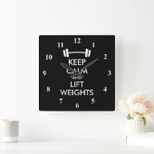 Horloge murale de musculation Keep Calm pour salle (Maison)