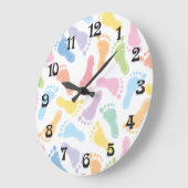 Horloge murale de neutre de genre d'empreintes de (Angle)