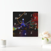 Horloge murale de Noël (Maison)