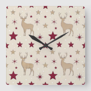Horloge murale de Noël élégante – Temps hivernal f