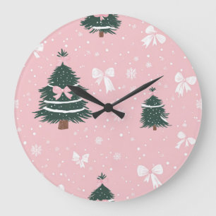 Horloge murale de Noël élégante – Temps hivernal f