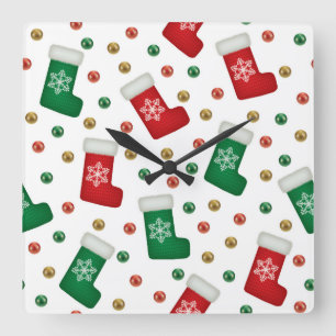 Horloge murale de Noël élégante – Temps hivernal f