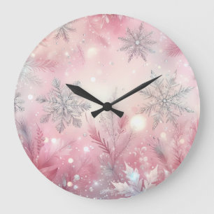 Horloge murale de Noël élégante – Temps hivernal f