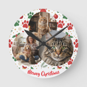 Horloge murale de Noël pour amoureux de animaux pe