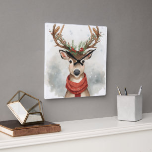 Horloge murale de Noël Renne Mignon