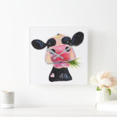 Horloge murale de Nosey Friesian Cow ' HURLEY BURL (Maison)