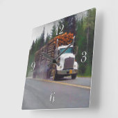 Horloge murale de notation blanche de chauffeurs (Angle)