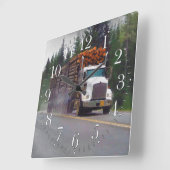 Horloge murale de notation blanche de chauffeurs (Angle)