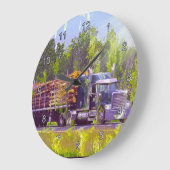 Horloge murale de notation de camion de bois de (Angle)